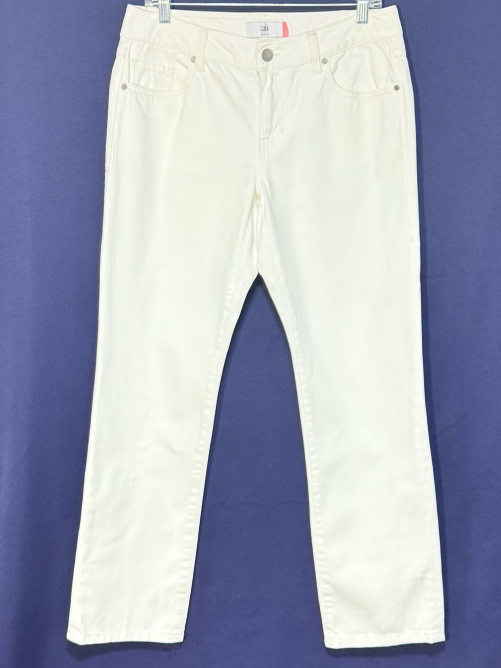 Cabi White 100% Cotton Boyfriend Jeans Size 4